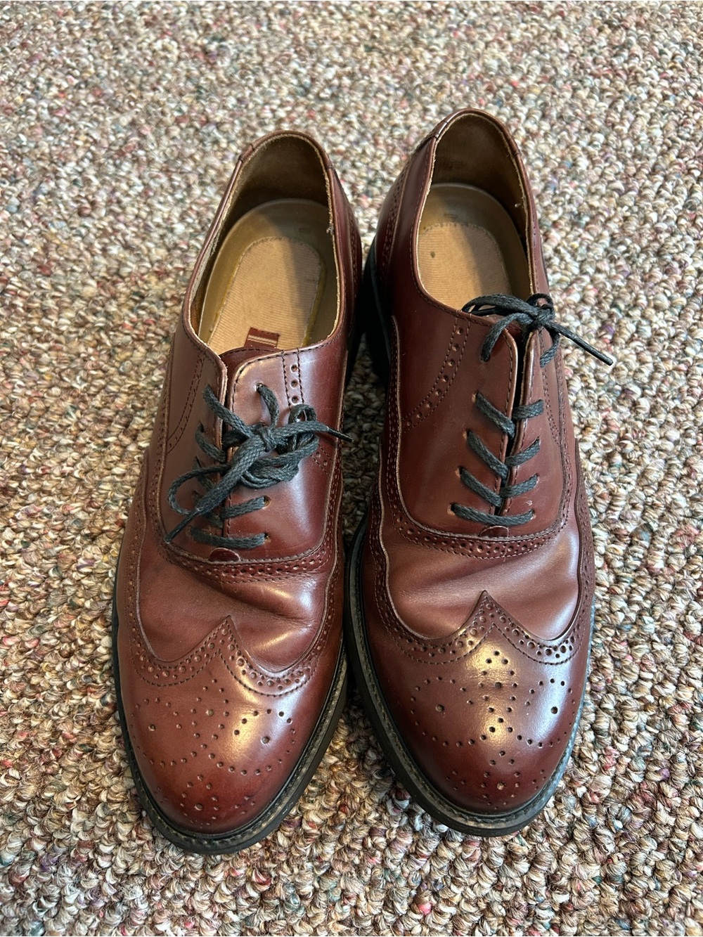 Rockport Men's Burgundy Leather Wingtip Oxfords
